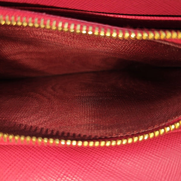 Fold Wallet Saffiano Calfskin Red