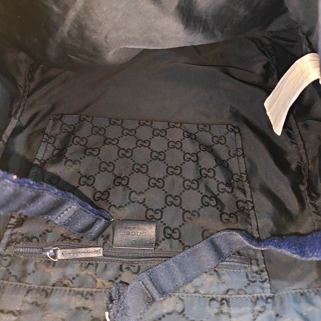 Monogram Nylon Top Handle Bag Blue