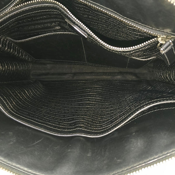 Saffiano Calfskin Top Handle Bag Black