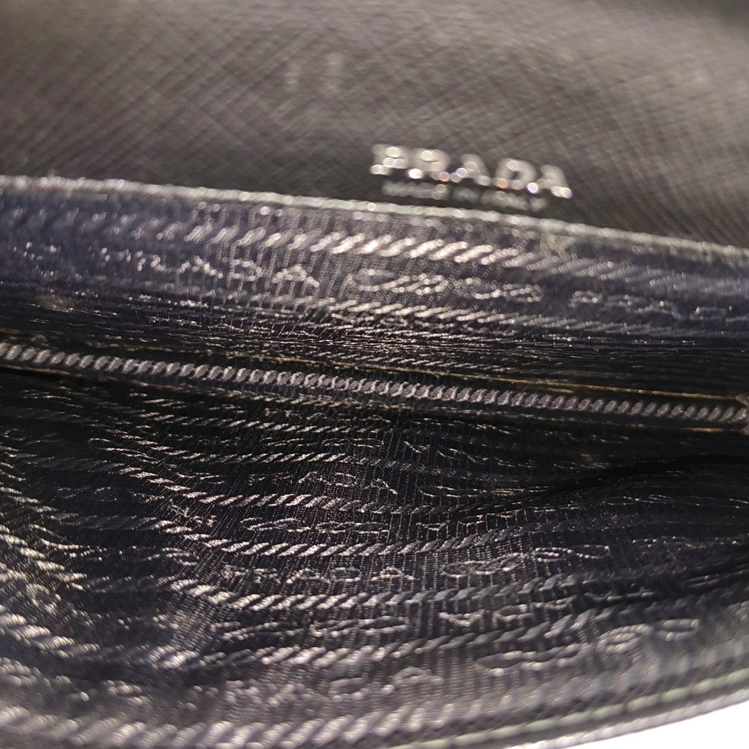 Saffiano Calfskin Shoulder Bag Black