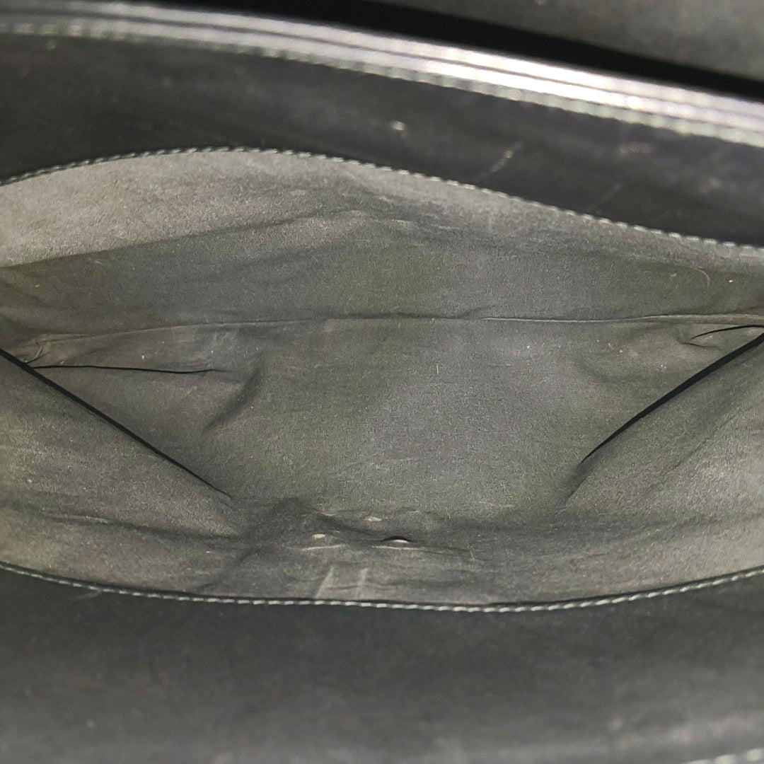 Calfskin Top Handle Bag Black