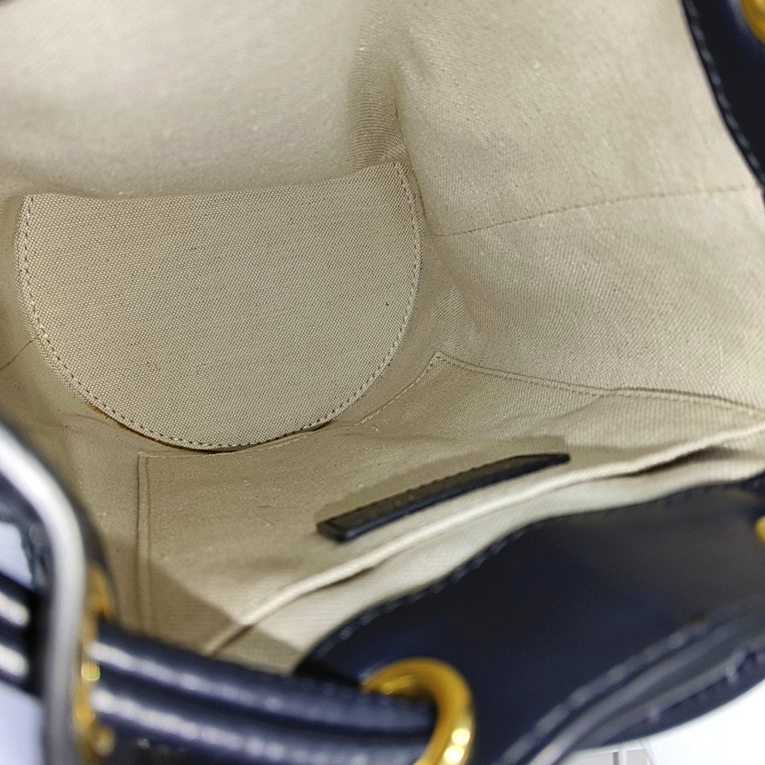 Oblique Canvas Backpack Small Blue
