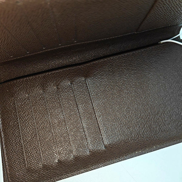 JAMES Damier Ebene Coated Canvas Brown