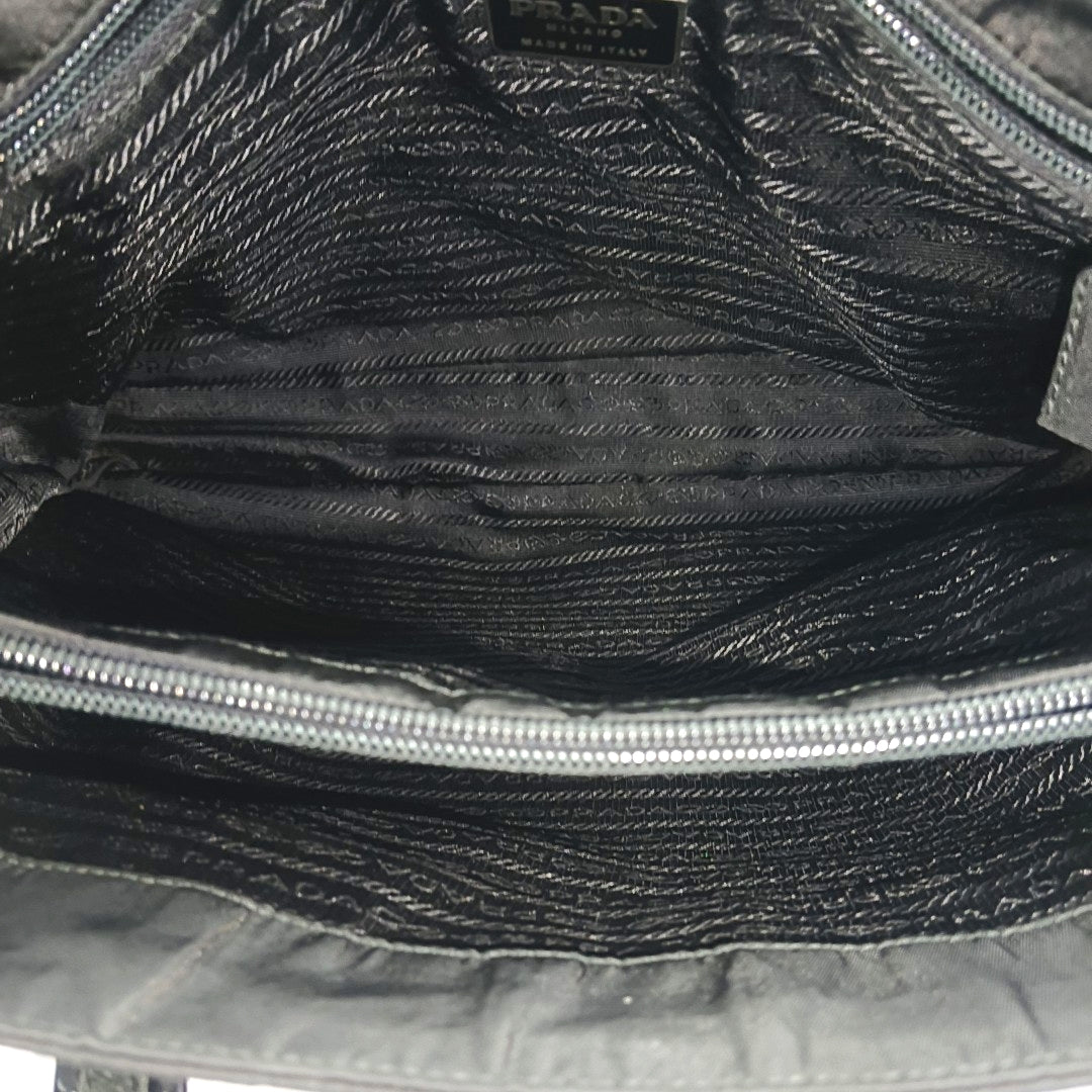Nylon Shoulder Bag Black