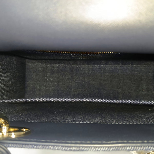 Lady Dior Medium Quilted Denim Blue