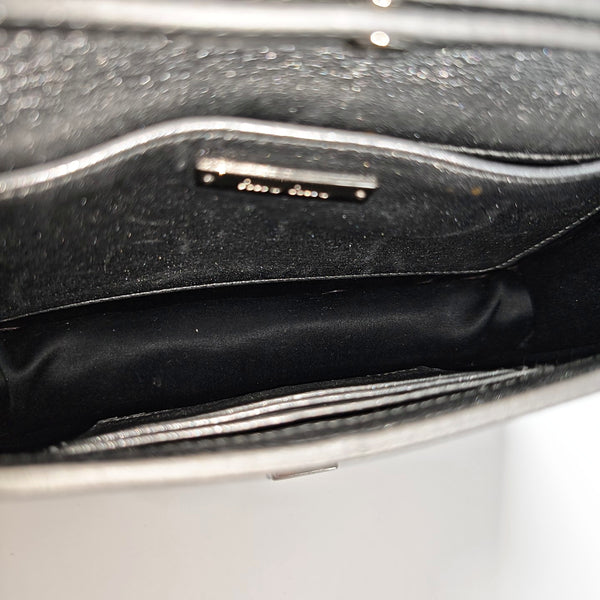Quilted Lambskin Shoulder Bag Silver