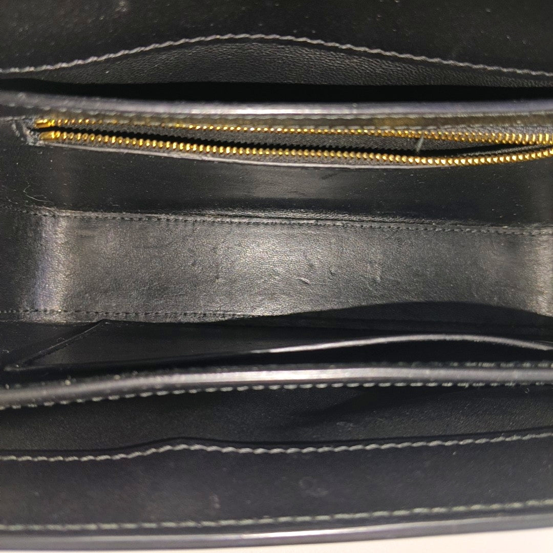 Leather Shoulder Bag Black