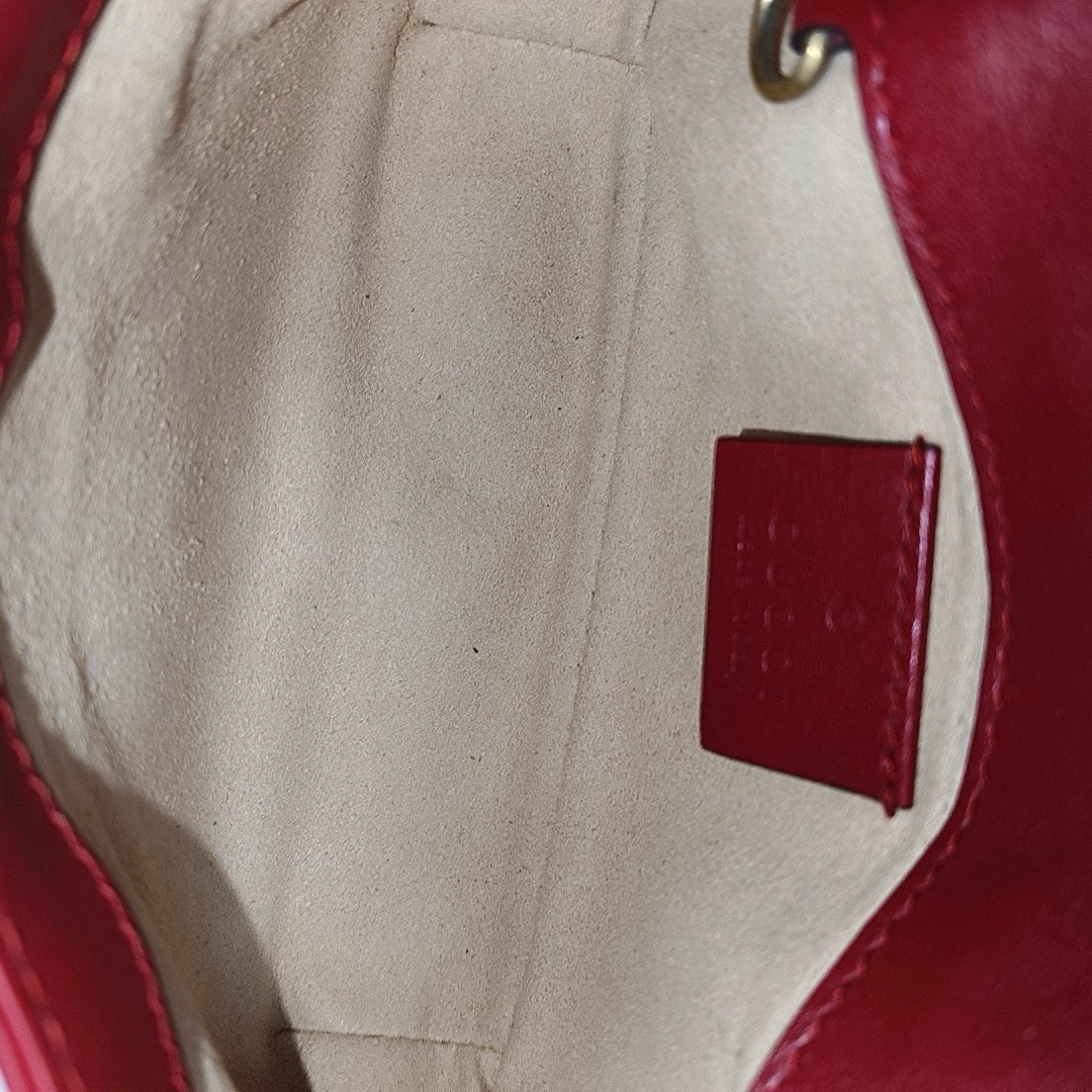 GG Marmont Mini Quilted Calfskin Red