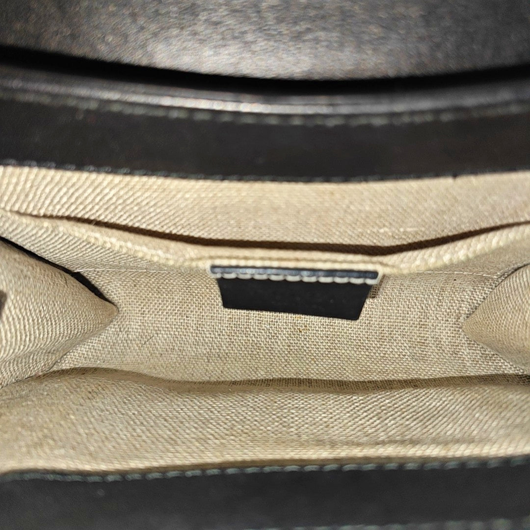 Emily Chain Mini Monogram Calfskin Black