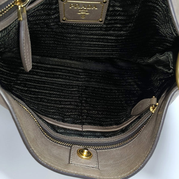 Calfskin Shoulder Bag Brown