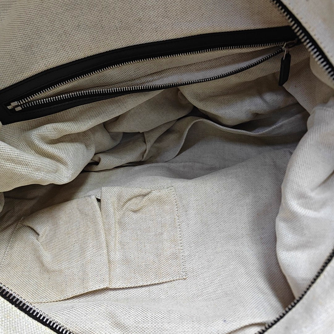 Linen Top Handle Bag Multicolor
