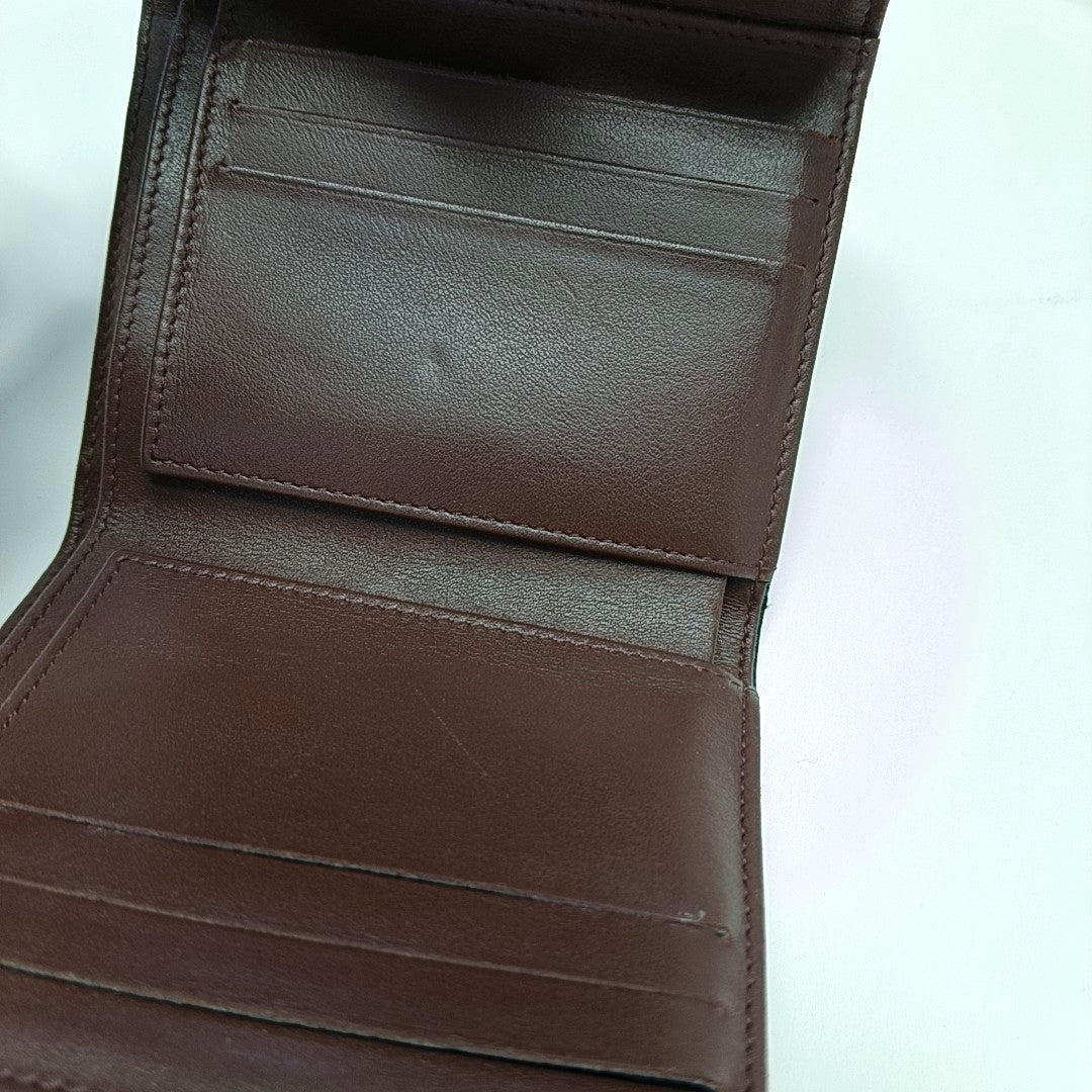 Quilted Grained Calfskin Wallet Black