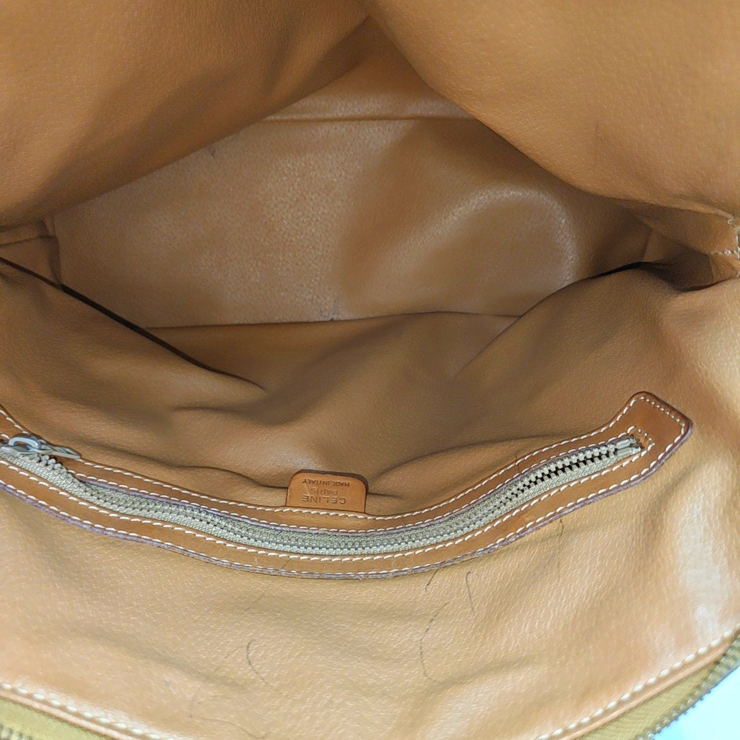 Coated Canvas Tote Bag Brown