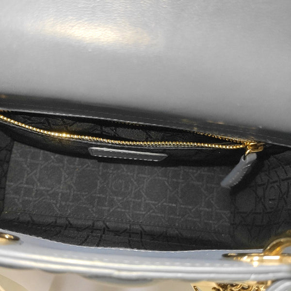 Lady Dior Small Cannage Lambskin Blue