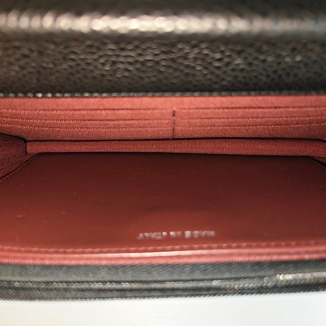 WOC Quilted Grained Calfskin Black