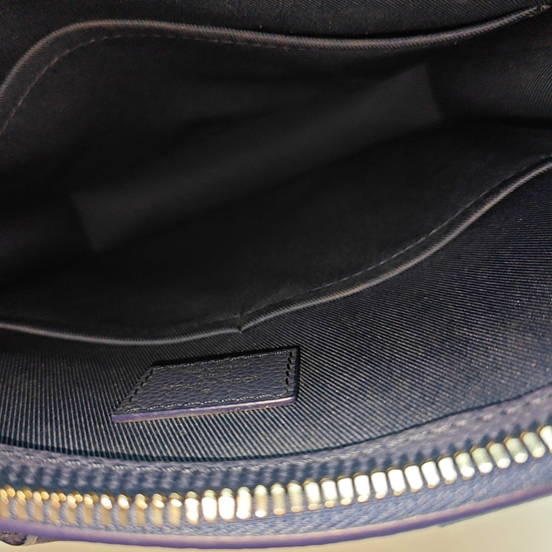 SAC PLAT Calfskin Blue