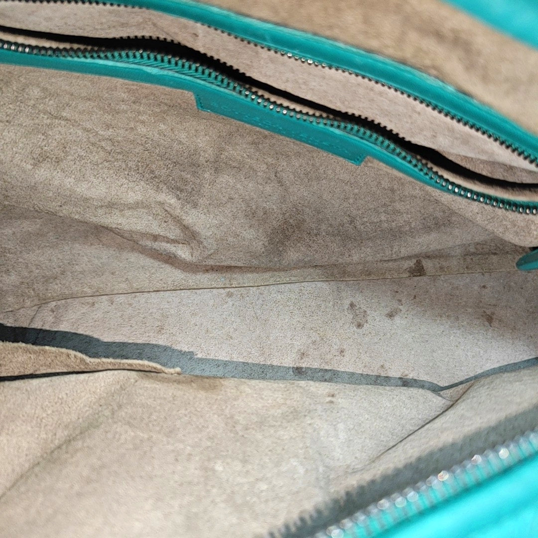 Lambskin Top Handle Bag Green