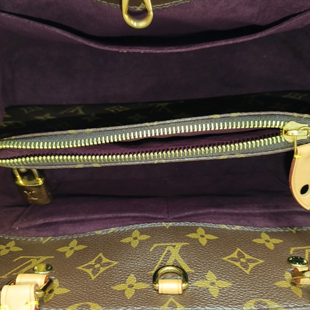 MONTAIGNE Monogram Coated Canvas Brown
