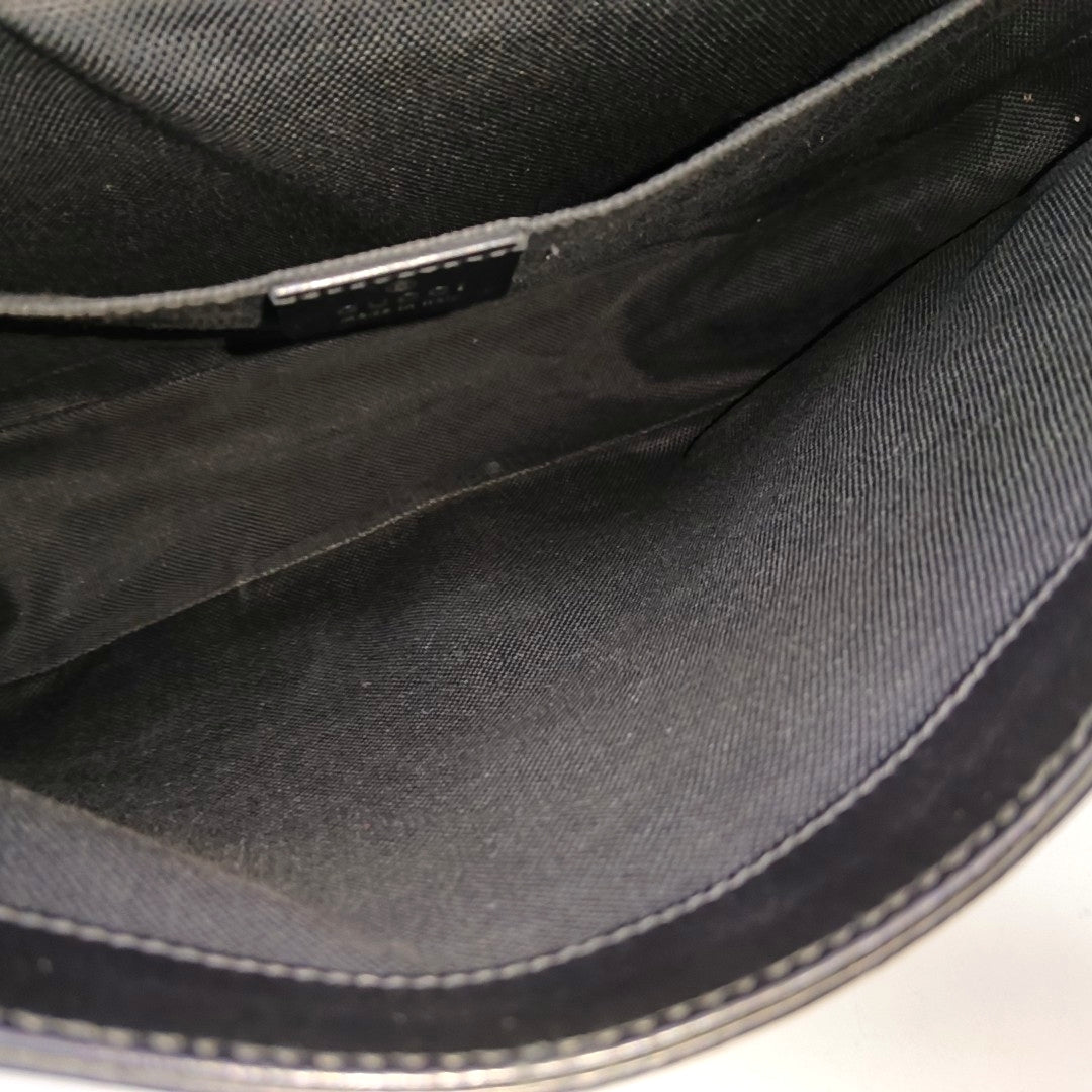 Monogram Coated Canvas Shoulder Bag Black
