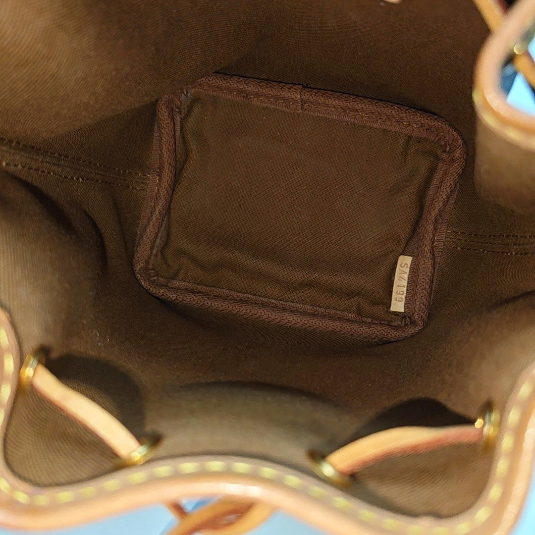 NÉONOÉ Nano Monogram Coated Canvas Brown