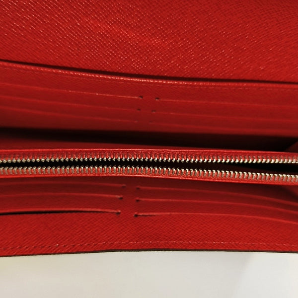 SARAH Monogram Coated Canvas Brown Wallet