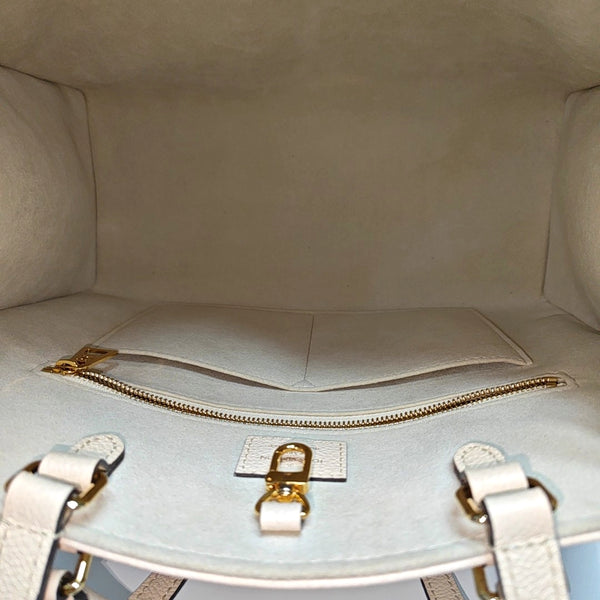 ONTHEGO MM Monogram Calfskin Beige