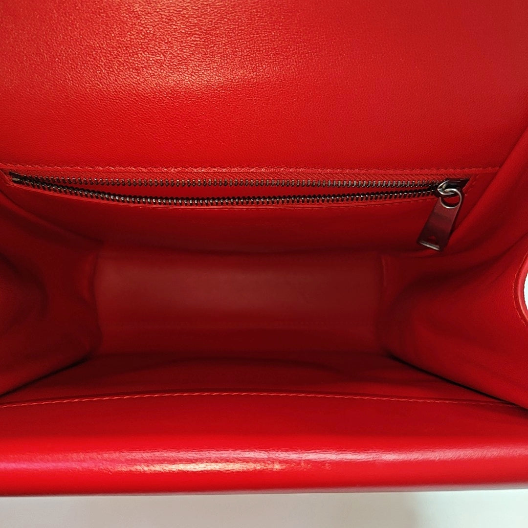 The Clip Calfskin Red
