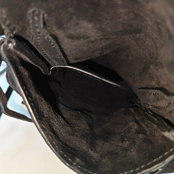 Suede Shoulder Bag Black