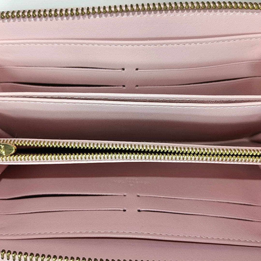 ZIPPY Monogram Patent Leather Yellow Wallet