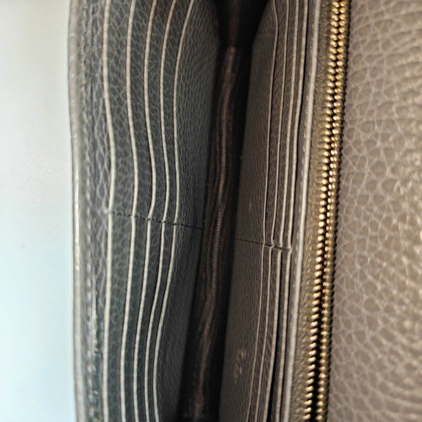 Interlocking G Small Calfskin Gray
