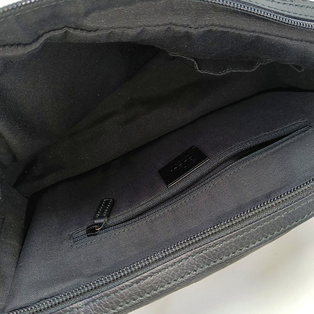 Monogram Canvas Shoulder Bag Black