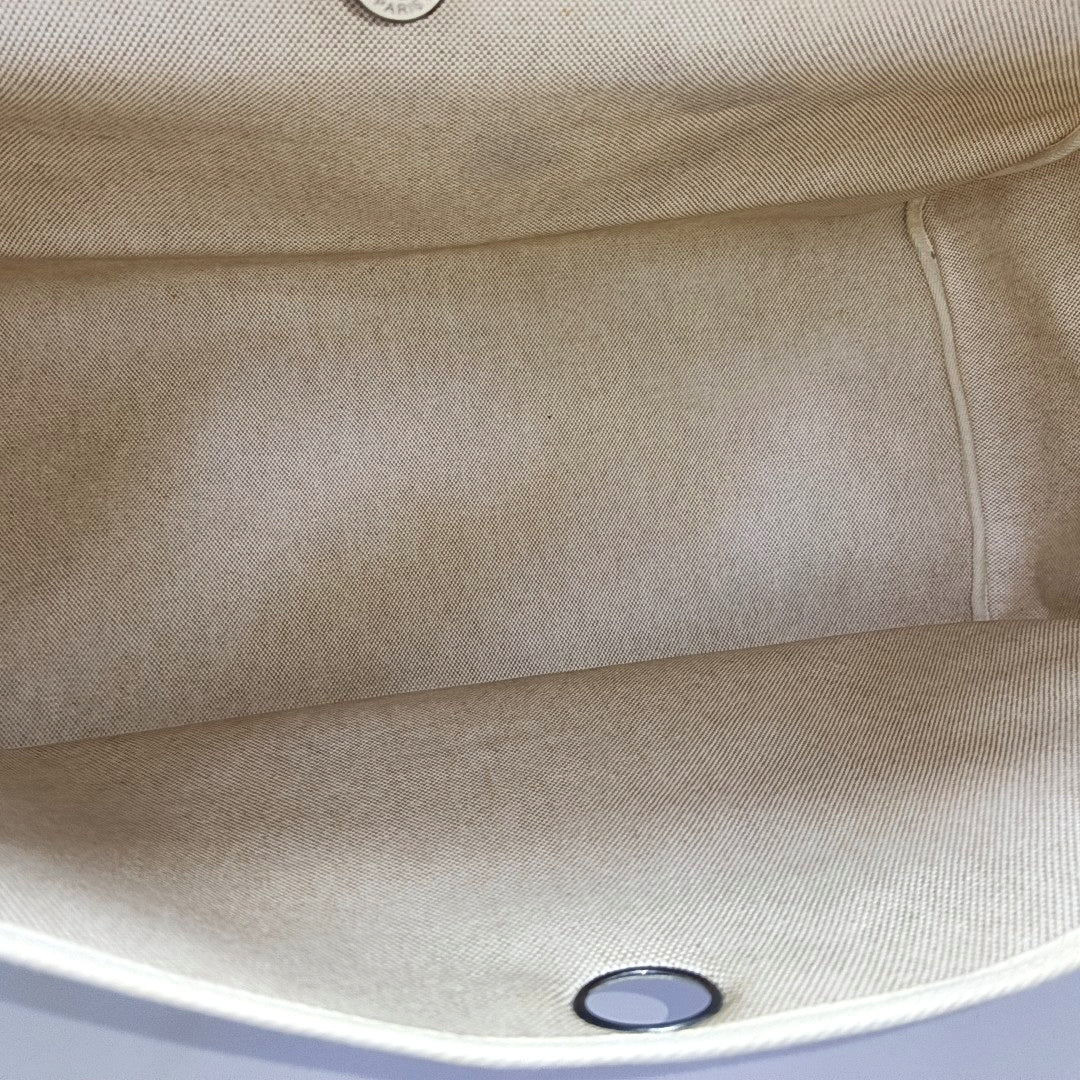 Authenticated pre-owned  Herbag Coated Canvas White - Shoulder Bag at Looply