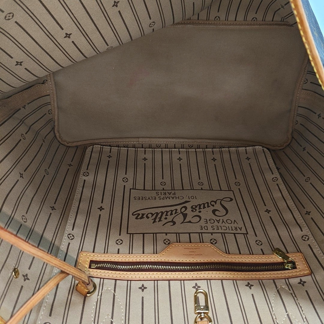 NEVERFULL GM Monogram Coated Canvas Brown