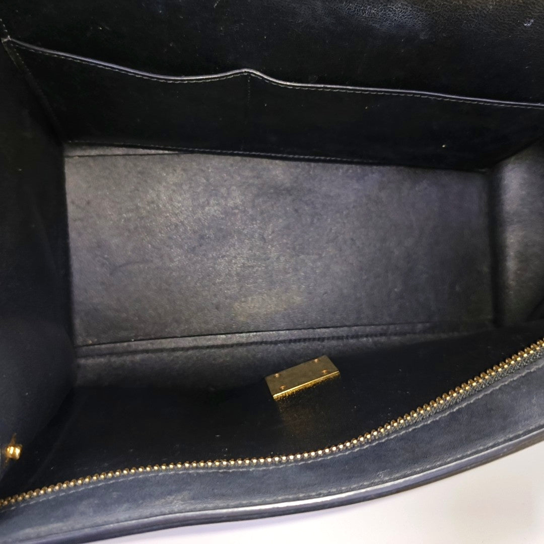 TRAPEZE Small Calfskin Blue