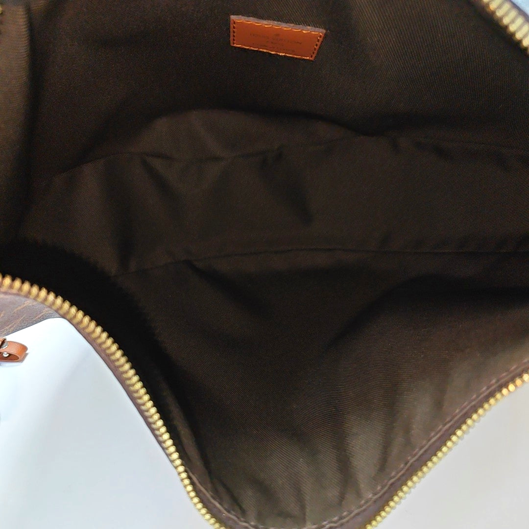 LOOP HOBO Monogram Coated Canvas Brown