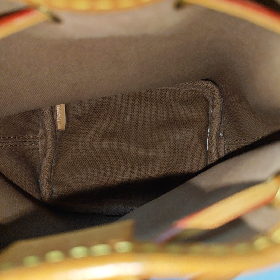 NÉONOÉ Nano Monogram Coated Canvas Brown