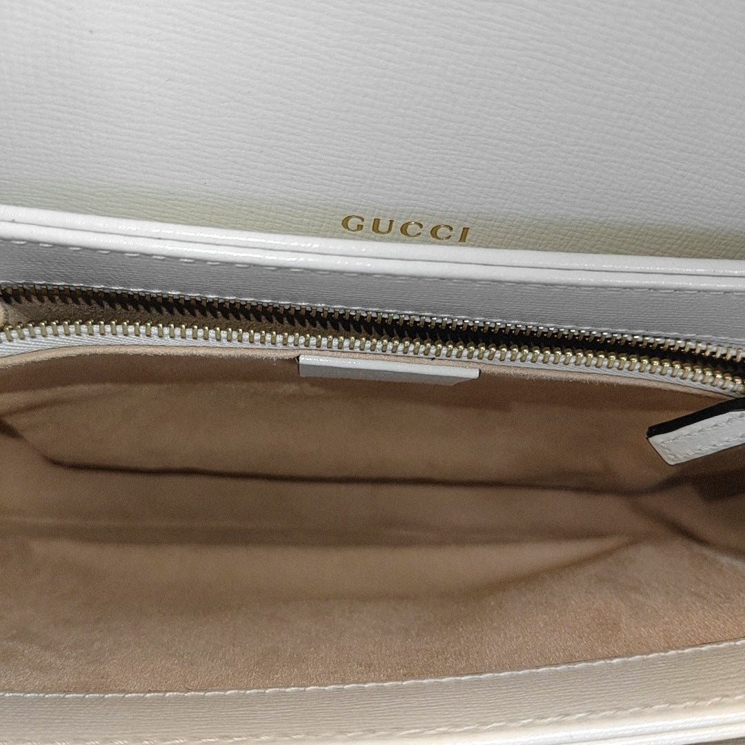 Horsebit 1955 Small Monogram Coated Canvas Beige