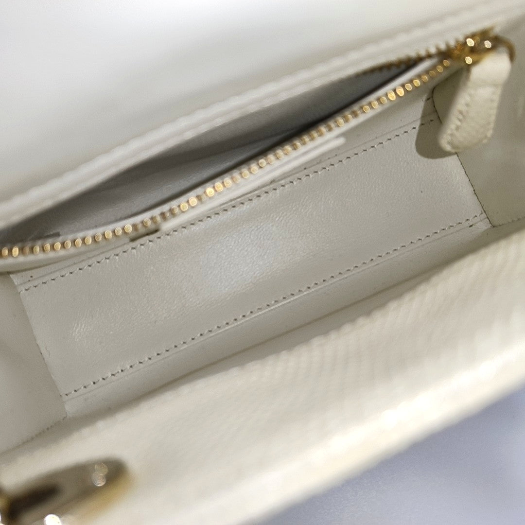 Lady Dior Mini Lizard Yellow