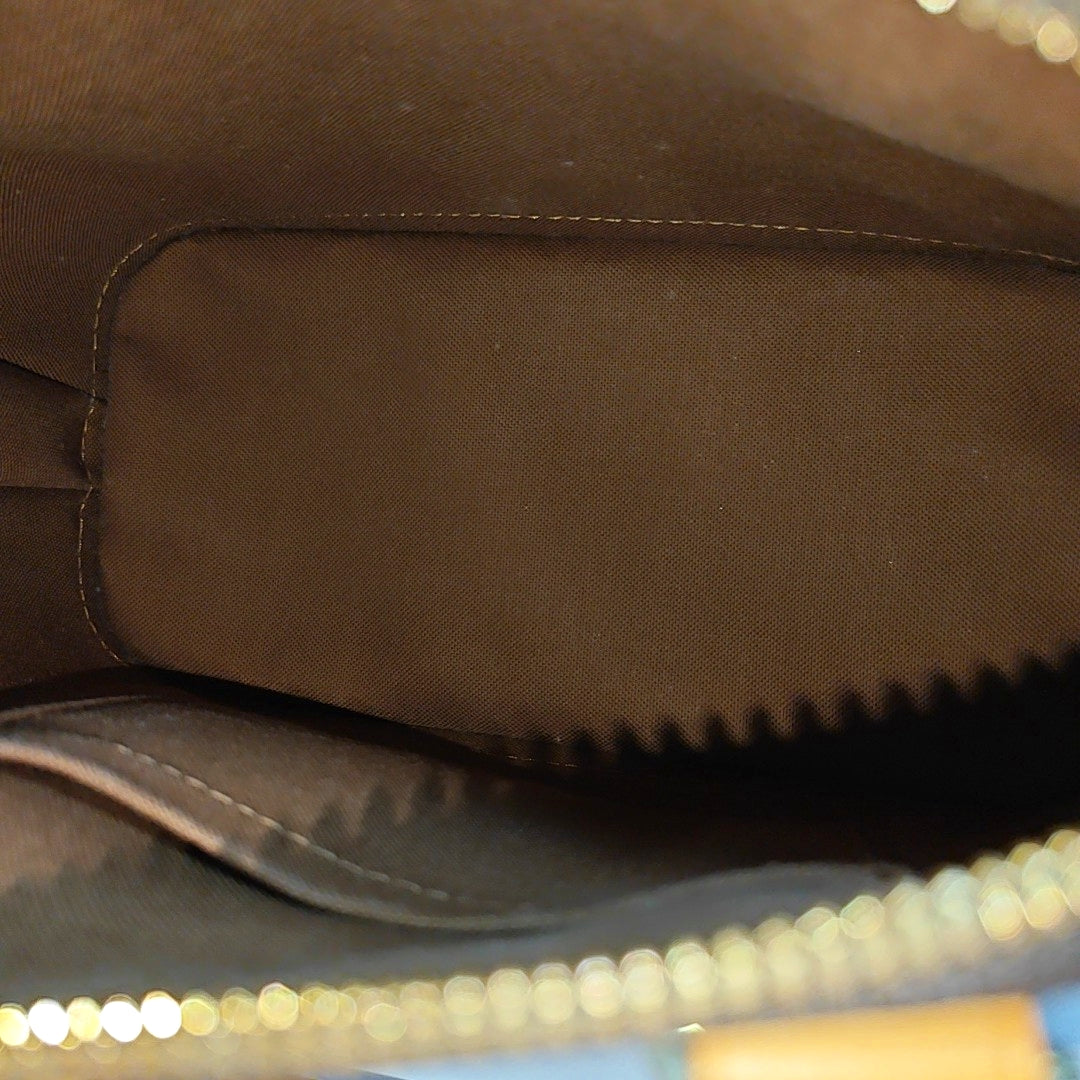 ALMA BB Monogram Coated Canvas Brown