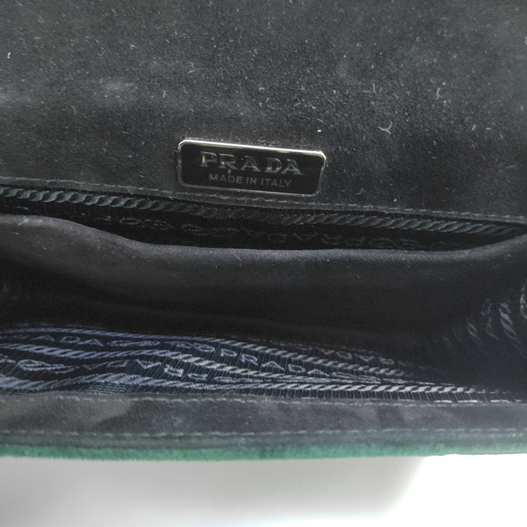 Velvet Shoulder Bag Green