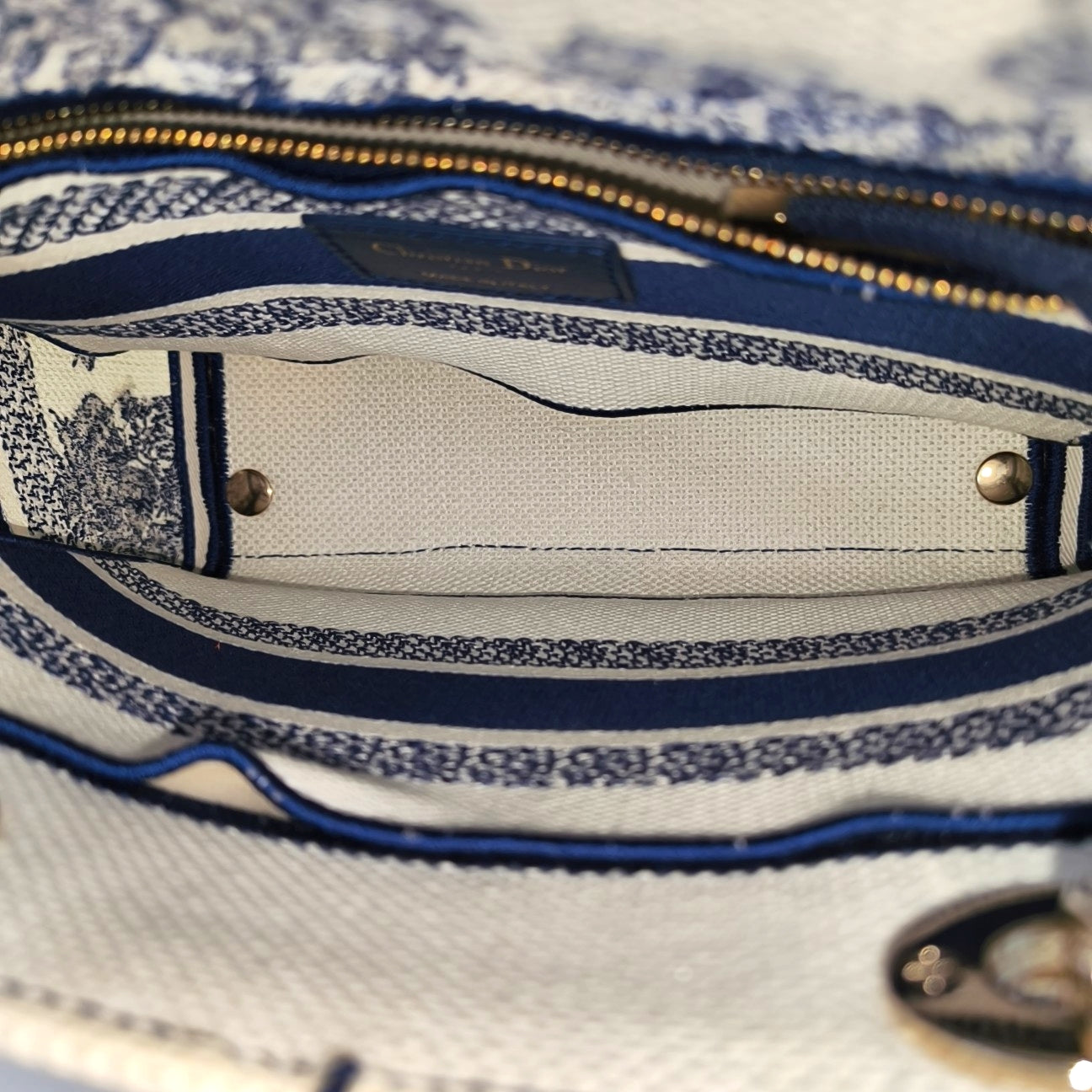 Lady D-Lite Medium Canvas Blue