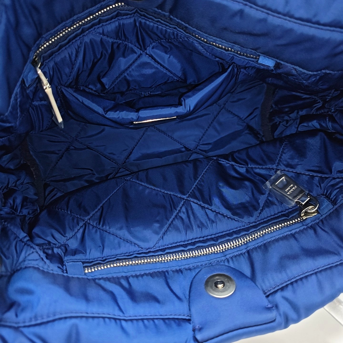 Nylon Quilted Nylon Blue
