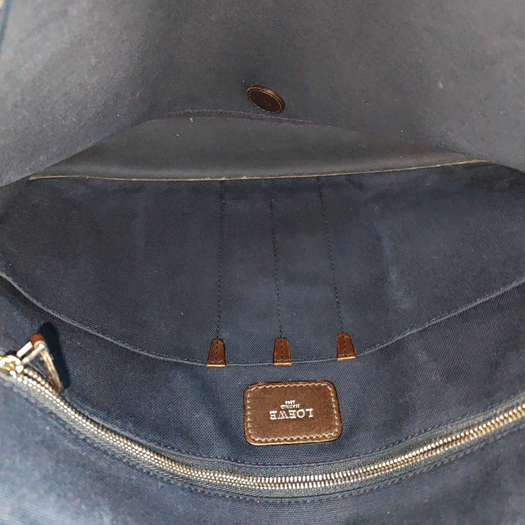 Coated Canvas Shoulder Bag Brown