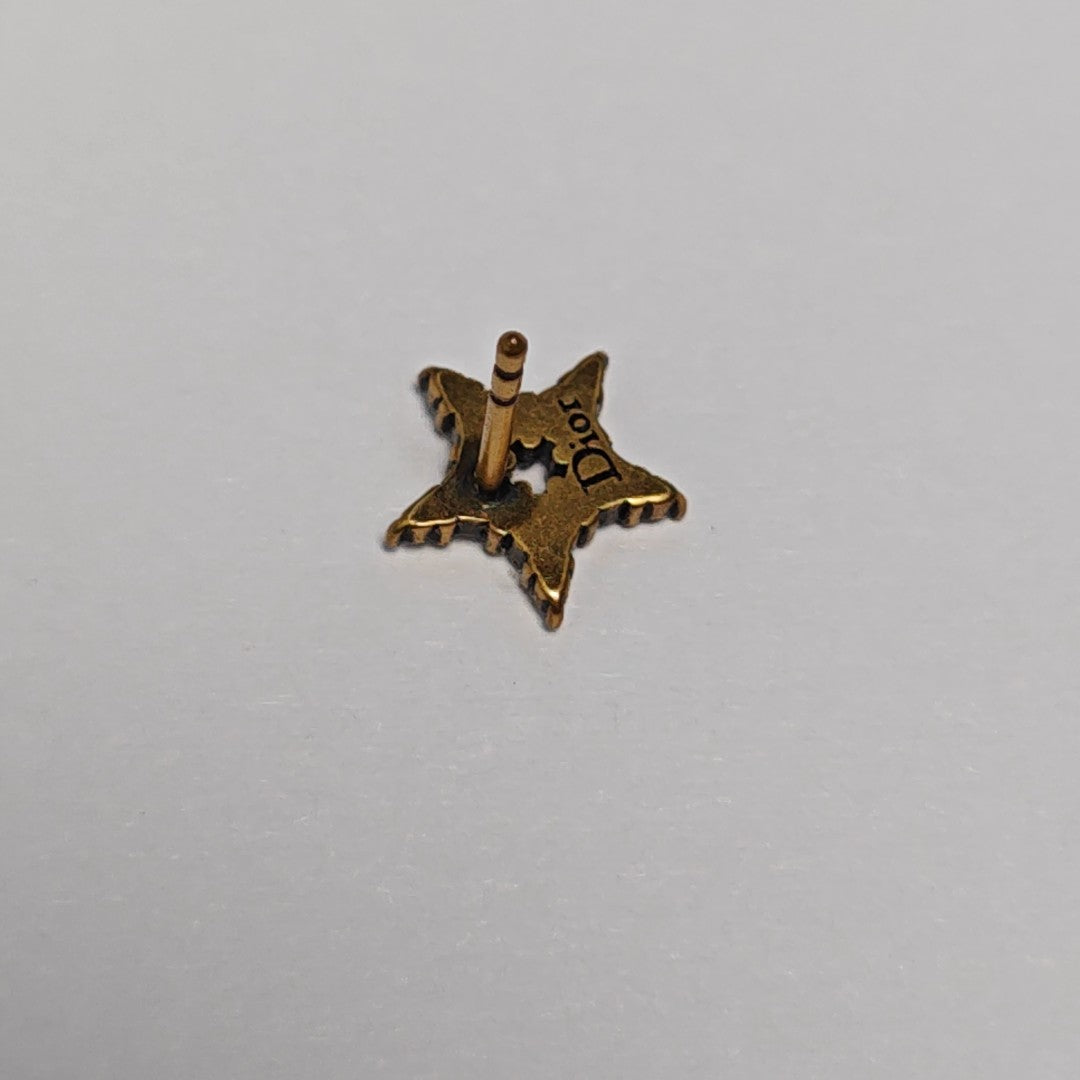 Dior Tribales Metal Gold Stud Earrings