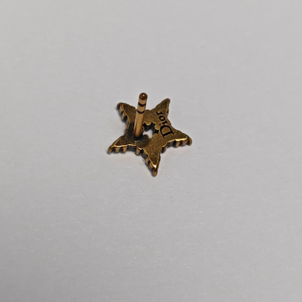 Dior Tribales Metal Gold Stud Earrings