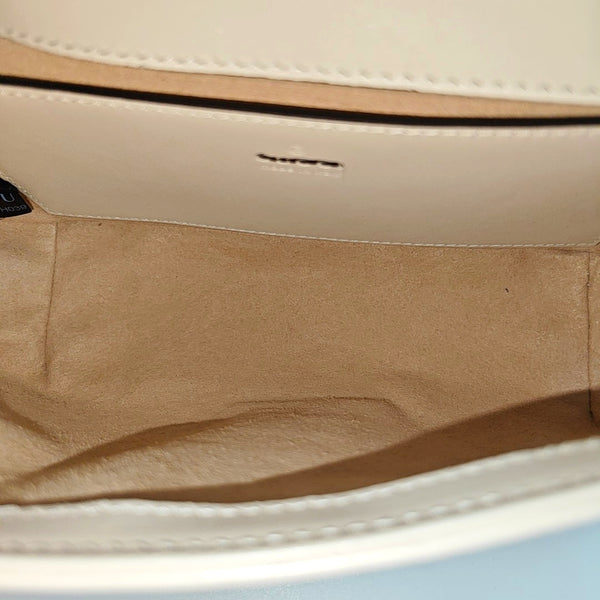 GG Marmont Small Quilted Calfskin White