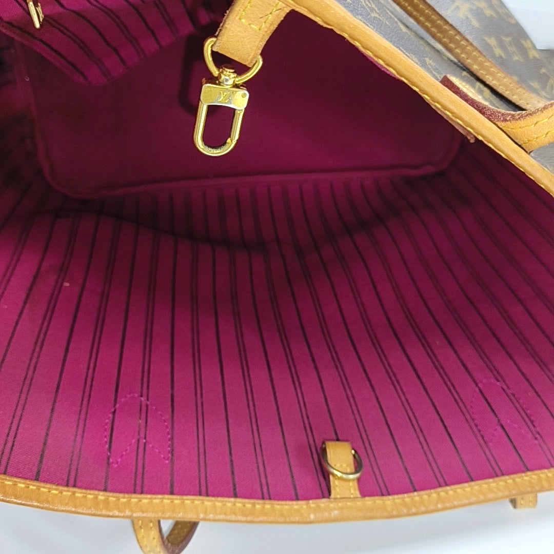 NEVERFULL MM Monogram Coated Canvas Brown
