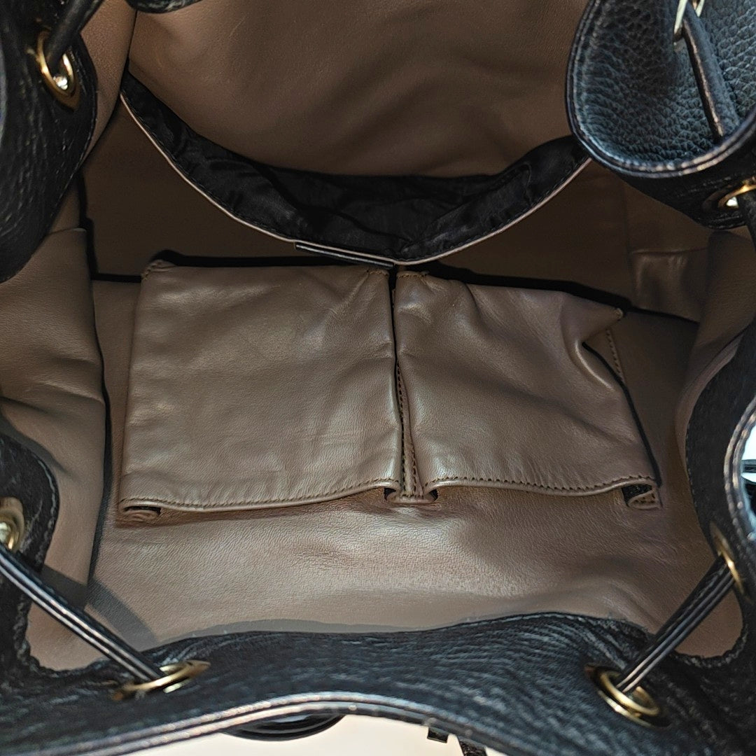 Calfskin Bucket Bag Black