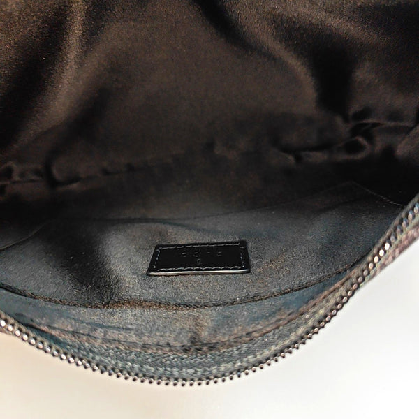 Horsebit Slim Small Monogram Denim Gray