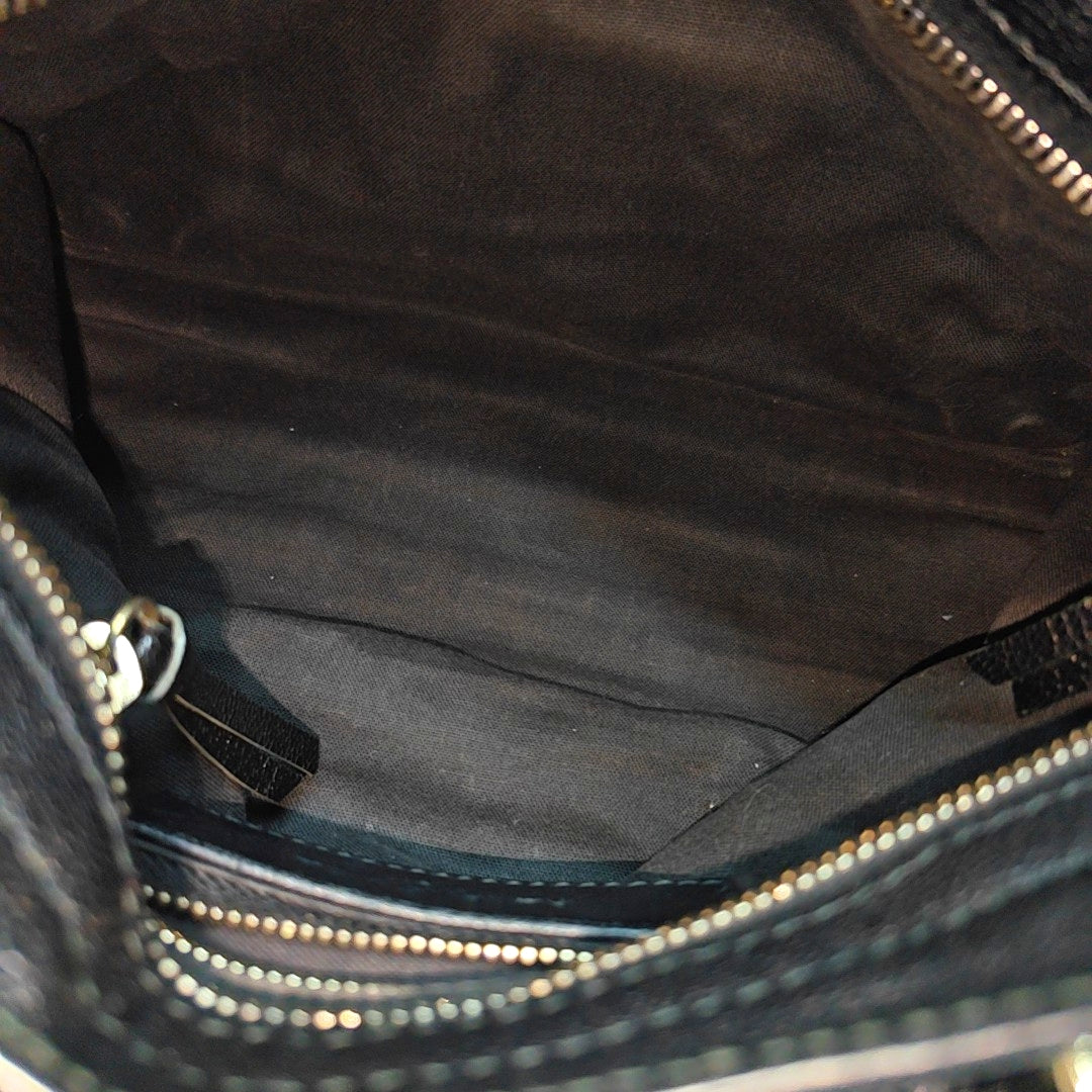 Classic Metallic Edge City Mini Lambskin Black